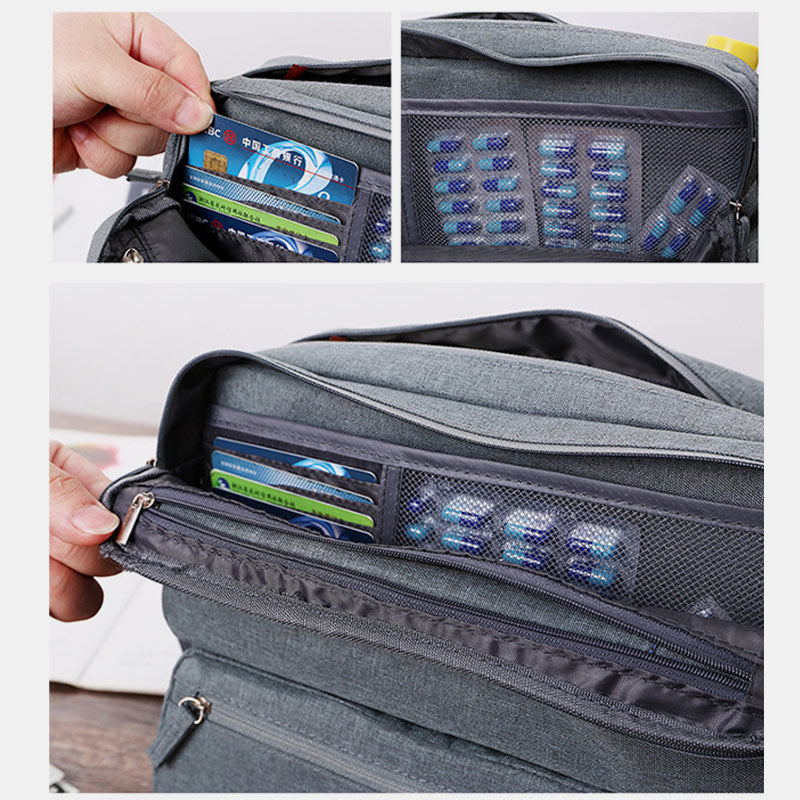 Multi-Compartment Multifunctional Messenger Bag Laptop Crossbody Bag
