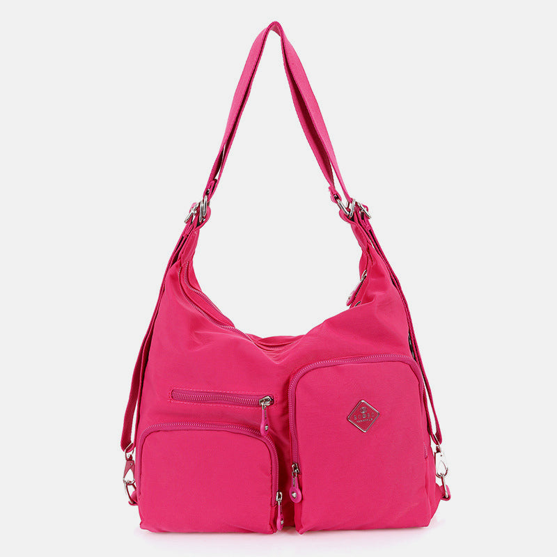 Nylon Hobo Handbags Convertible Backpack Crossbody Shoulder Bag
