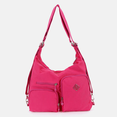 Nylon Hobo Handbags Convertible Backpack Crossbody Shoulder Bag
