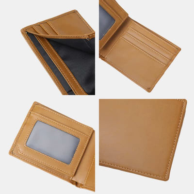 Personalized Engraved Mens Wallet Trifold Leather Wallet Card Holder