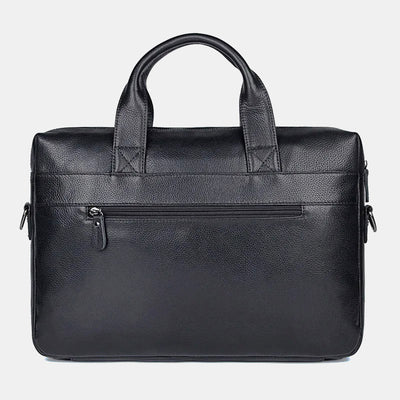 Business Briefcase Messenger Bag For Men Genuine Leather Laptop Bag