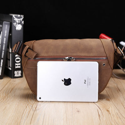 Retro Sling Bag For Men Riding Lightweight Crossbody Chest Daypack