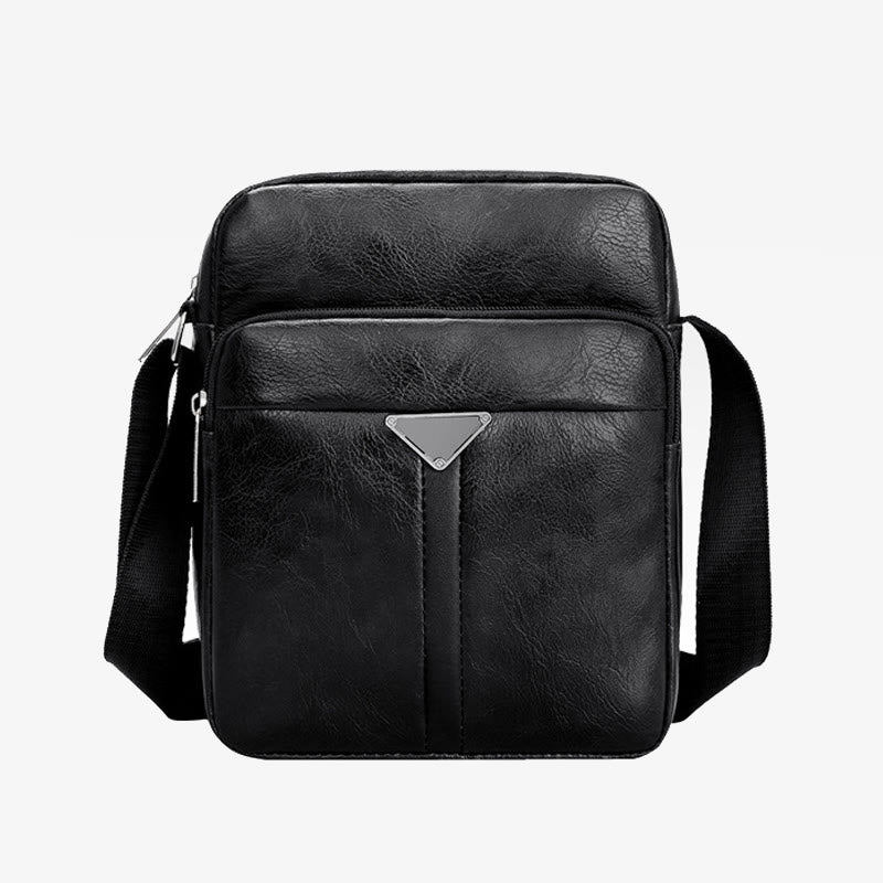 Small Crossbody Purse for Men Retro Vegan Leather Messenger Pack Bag