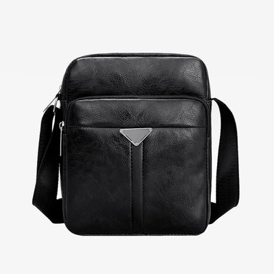Small Crossbody Purse for Men Retro Vegan Leather Messenger Pack Bag