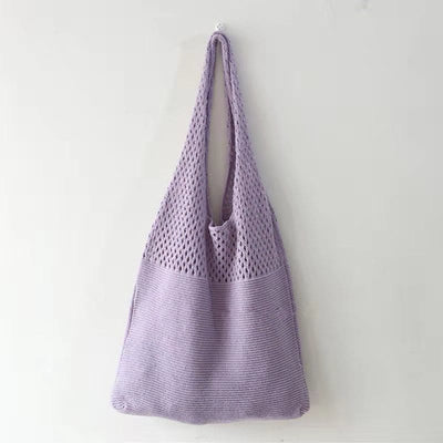 Tote Bag For Women Ethnic Style Wool Knitted Shoulder Bag