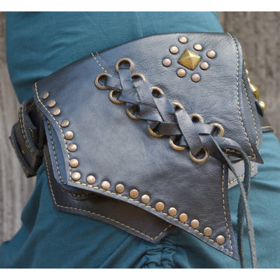 Retro Rivet Tassel Waist Bag