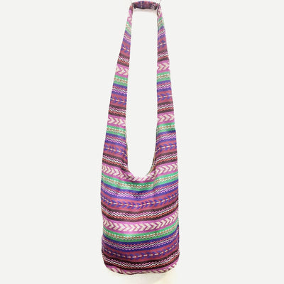Shoulder Bag for Women Printing Flower Daily Cotton Crossbody Bag