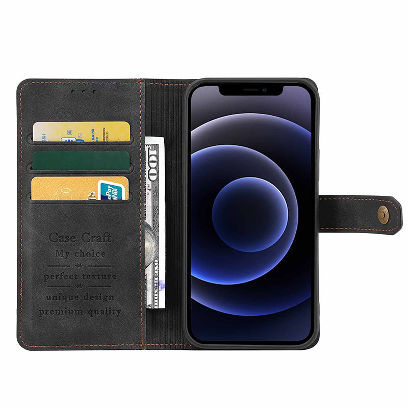 iPhone 13 12 11 Wallet Case Flip Magnetic PU Leather Cover with Kickstand Card Slot