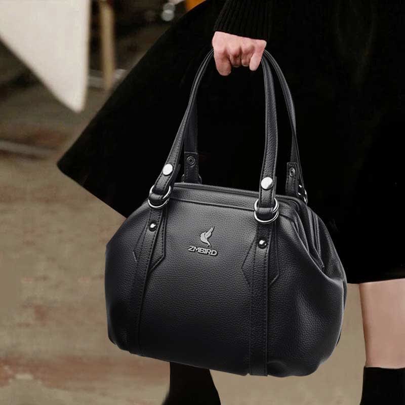 Shoulder Bag for Women Vegan Leather Tote Handbag with Zipper Closure
