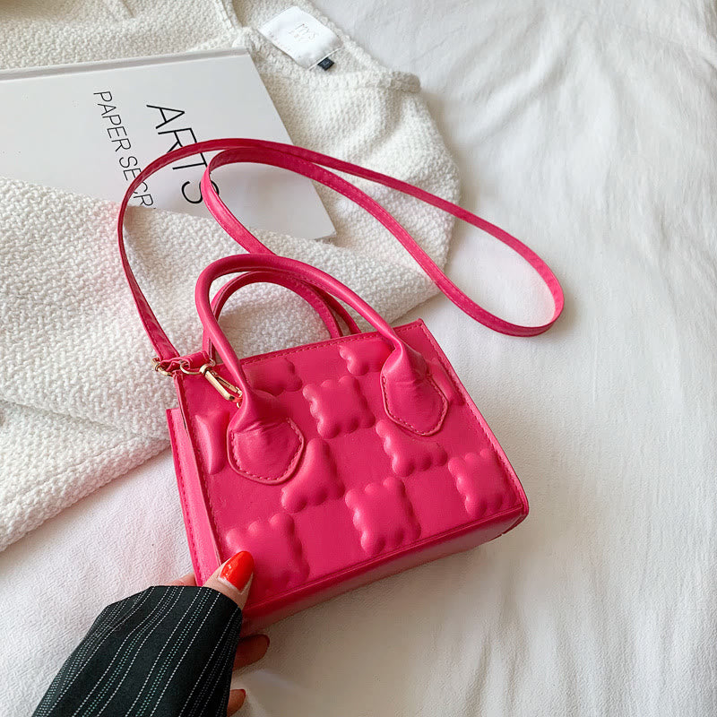 Crossbody Bag For Women Cookie Pattern Solid Color Daily Bag