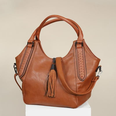 Hobo Bag for Women Tassel Ladies Handbags Leather Crossbody Shoulder Purse