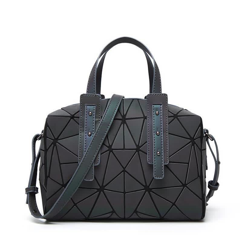 Geometric Purses Handbag Fashion Reflective Tote Bag with Crossbody Strap