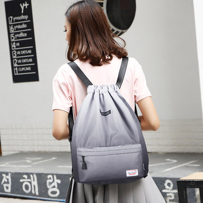 Large Capacity Waterproof Drawstring Nylon Backpack for Sport Swimming Yoga