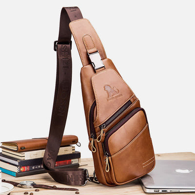 Men's Sling Bag Chest Shoulder Backpack Anti Theft Cross Body Purse