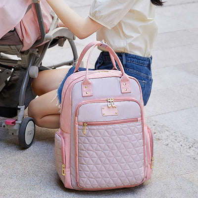 Portable Mommy Bag For Women Outdoor Waterproof Multifunctional Oxford Backpack