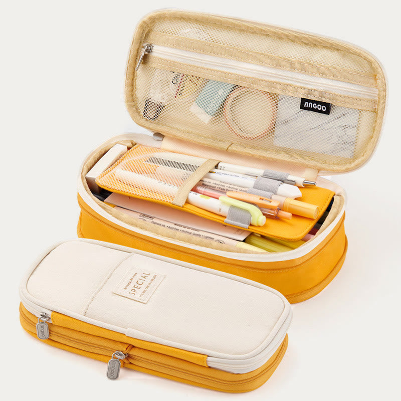 Pencil Case For Study Color Matching Large Capacity Pencil Bag