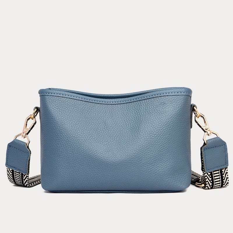 Crossbody Bag For Women Solid Color Lychee Pattern Leather Bag