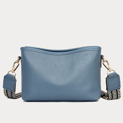 Crossbody Bag For Women Solid Color Lychee Pattern Leather Bag