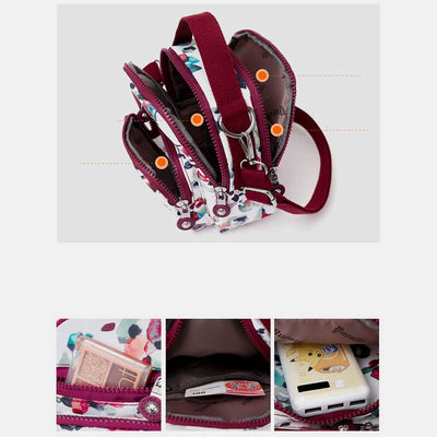 Floral Print Sling Bags for Women Crossbody Backpack Multipurpose Shoulder Bag