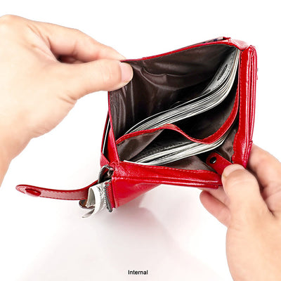 Rfid Blocking Leather Retro Wallet With Chain
