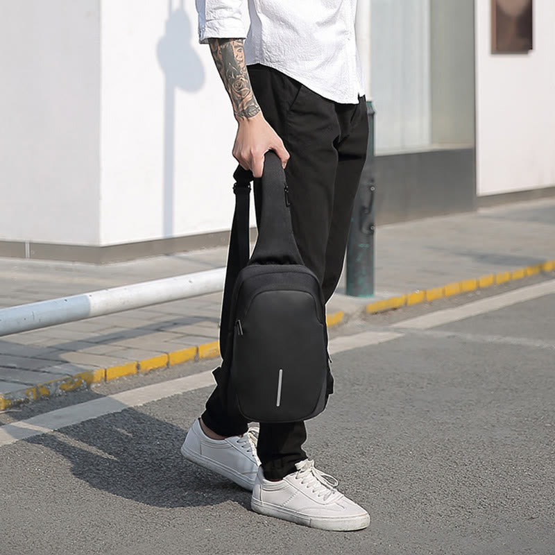 Outdoor Anti Theft Crossbody Chest Bag Mens Waterproof Sling Purse