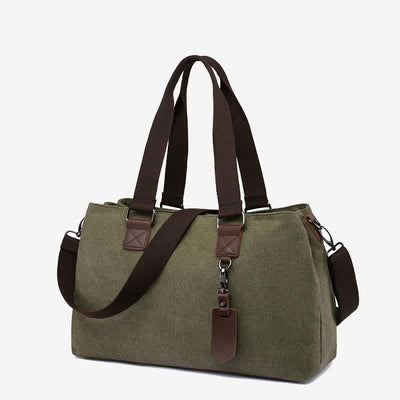 Triple Compartment Canvas Totes Handbag Multifunction Casual Crossbody Shoulder Purse