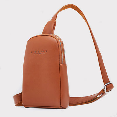 Lightweight Casual Sling Bag for Women PU Leather Small Crossbody Backpack