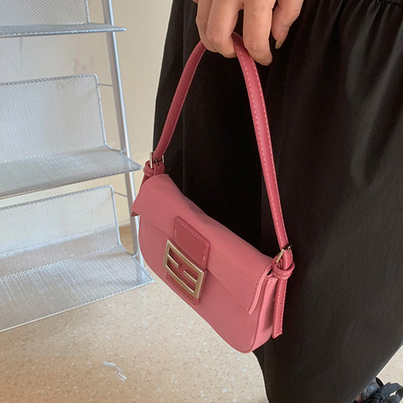 Shoulder Bag For Women Vintage Matte Pink Elegant Handbag