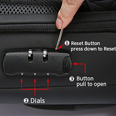 Anti-theft Sling Bag Cross Body Bag with USB Charging Port Password Locked