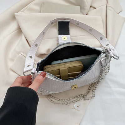Crossbody Bag For Women Crocodile Pattern Retro Punk Party Bag