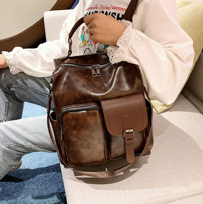 3 Way-Use Large Capacity Vintage British Style Backpack