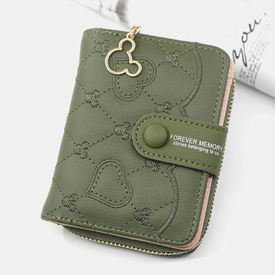 Cute Embroidery Wallet With Coin Purse