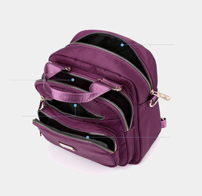 Multi-Pocket Waterproof Crossbody Bag Backpack