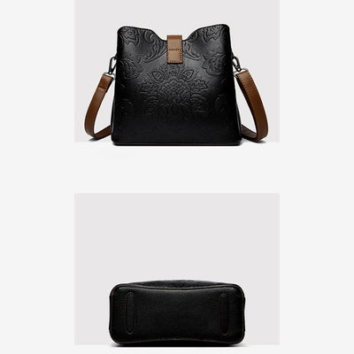 Vegan Leather Bucket Bag Women Elegant Dating Crossbody Bag