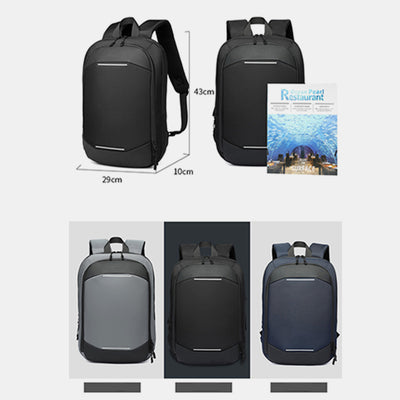 Lighiweight Expandable Laptop Backpack Anti Thefi Business Travel Notebook Bag