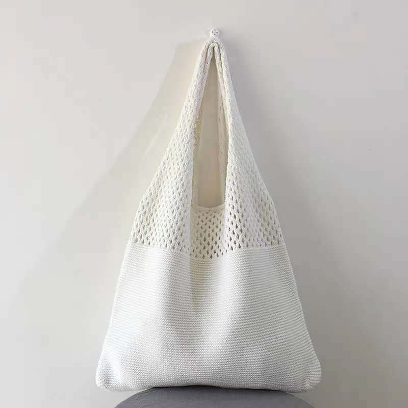 Tote Bag For Women Ethnic Style Wool Knitted Shoulder Bag