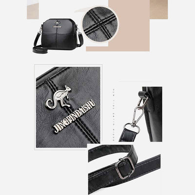 Multi-Compartment Small Casual Faux Leather Crossbody Bag Handbag