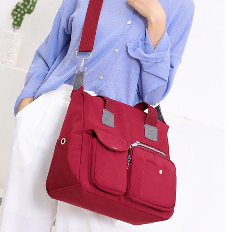 Waterproof Lightweight Multi-Pocket Large Capacity Casual Tote Crossbody Bag