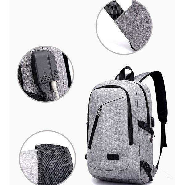 Anti-theft Travel Business Backpack with Lock and USB Charging Port