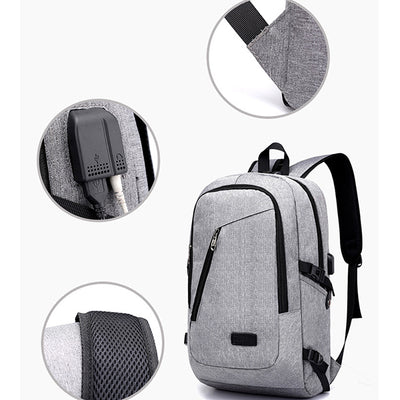 Anti-theft Travel Business Backpack with Lock and USB Charging Port