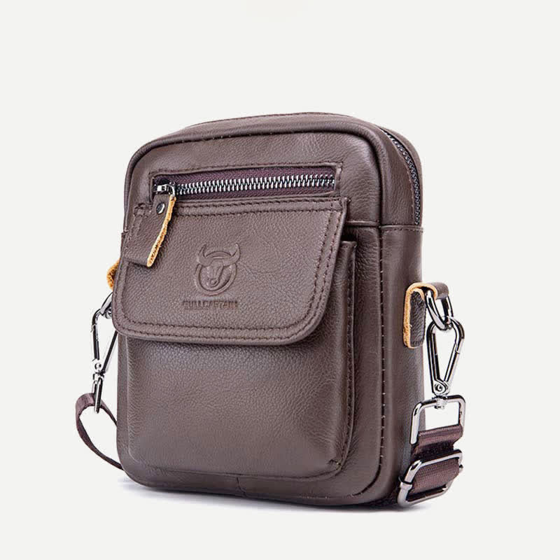 Genuine Leather Crossbody Bag for Men Messenger Bag Shoulder Bag
