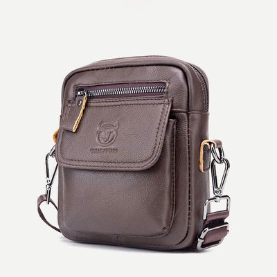 Genuine Leather Crossbody Bag for Men Messenger Bag Shoulder Bag
