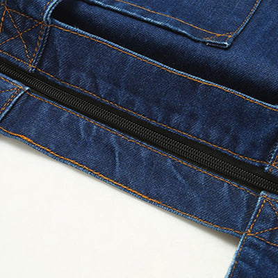 Denim Tote For Outing Retro Canvas Ripped Crossbody Bag