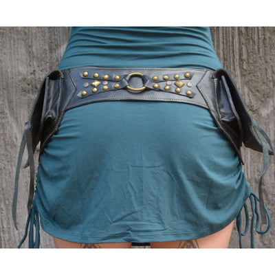 Retro Rivet Tassel Waist Bag