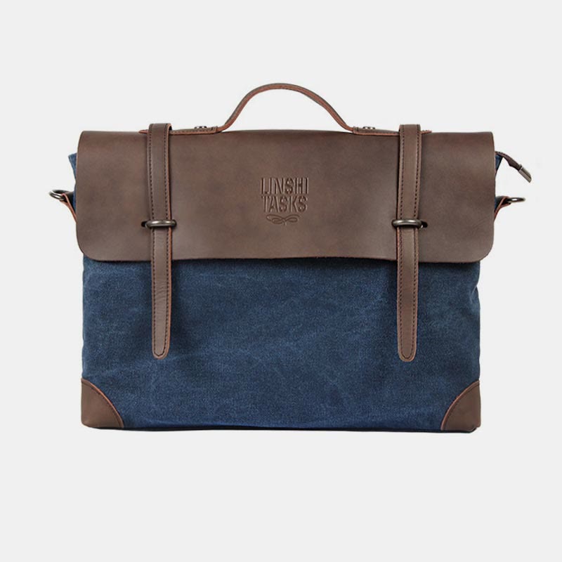 Messenger Bag For Men Canvas Casual Vintage Document Crossbody Handbag