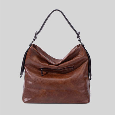 Retro Handbag for Women Large Designer Ladies Hobo Bag Leather Bucket Purse