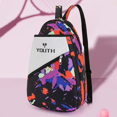 Racket Bag For Teenager Colorful Printing Waterproof Oxford Sports Bag