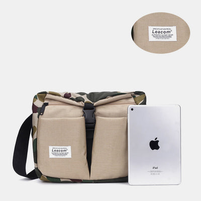 Water Resistant Tactical Shoulder Bag for Men Lightweight Nylon Crossbody Bag