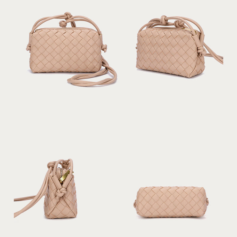 Crossbody Bag For Women Knitted Plaid Pattern Phone Bag