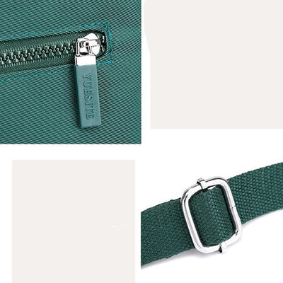 Functional Crossbody Bag Shoulder Bag Multi-pocket Lightweight Solid Color Handbag